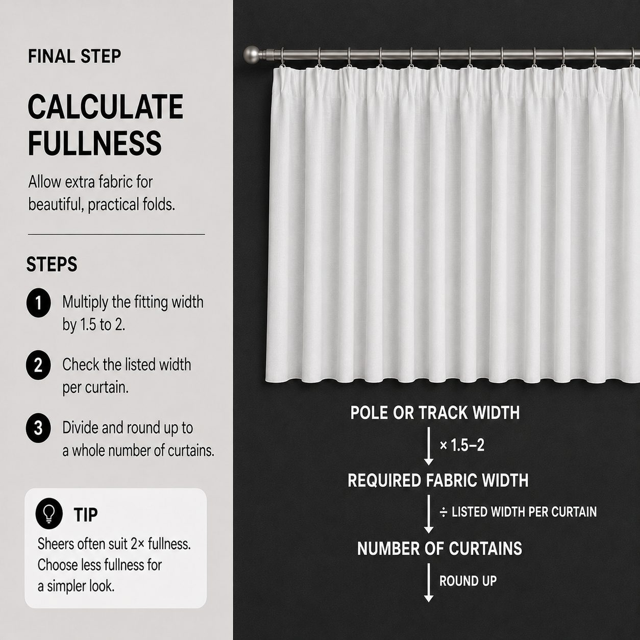 Step 4: Calculate fullness and quantity